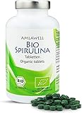 Amlawell Bio Spirulina Tabletten - Vegan - ohne Laktose und Gluten - aus deutscher Herstellung - in 250 g Packung erhältlich -...