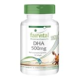 Fairvital | DHA Kapseln 500mg - 90 Softgels - Fischöl - HOCHDOSIERT - Docosahexaensäure und Eicosapentaensäure