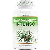 Saw Palmetto Extrakt - 180 Kapseln mit 500 mg Extrakt - Premium: 5% Phytosterole = 25 mg - Hochdosiertes Sägepalmextrakt -...