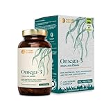 Veganes Omega 3 aus Algenöl | 120 hochdosierte Kapseln für 4 Monate | Eine Kapsel täglich zur Unterstützung der normalen Hirn,...