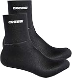Cressi Black Neoprene (3 or 5mm) Socks Resilient - Neopren Tauchsocken 3/5mm, Schwarz, für Erwachsene Unisex