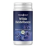 Wilde Heidelbeeren Bio Pulver - 200 g - Fruchtpulver in Rohkostqualität - Reich an Antioxidantien - Blaubeeren Pulver (Vaccinium...