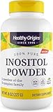 Healthy Origins, Inositol Powder, 600mg, 227g veganes Pulver, Laborgeprüft, Vitamin B8, Glutenfrei, Sojafrei, Vegetarisch