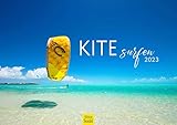 Kitesurfen Premium Kalender 2023 DIN A3 Wandkalender Surfen Kiten Board Drache Seen Meer Wellen Strand Küste Wind Sonne