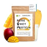 BIO WHEY Protein-Pulver Mango ohne Chemie [Regional aus Deutschland] - Hochwertige Bio Eiweiß-Shakes »100% NATÜRLICH« 600g Bio...
