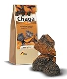 Chaga Pilz Brocken 150g wild gesammelt schonend getrocknet vegan Broschüre mit vielen Rezepten