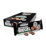 Layenberger High Protein Riegel - Fitness Power Bar, viel Eiweiß, wenig Zucker - 18er Pack (18 x 35 g) - Espresso-Nero