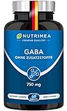 GABA Pur 750mg | Reine Pulver Kapseln Hochdosiert | OHNE Zusätze & Vegan | Ruhe & Entspannung Calm, Sleep Relax Neurotransmitter...