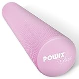 POWRX Yoga-Rolle/Pilates-Rolle/Schaumstoff-Rolle/Foam-Roller/Faszien-Training/Selbstmassagerolle 45 cm oder 90 cm x 15 cm Blau...