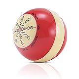 POFET Schlag markiert 57mm rot-weißen Poolball Billard-Trainingsball für Kinder und Erwachsene (weiß)