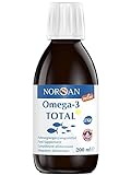 NORSAN Premium Omega 3 Fischöl Total Zitrone Online hochdosiert 200 ml / 2.000mg Omega 3 pro Portion/Omega 3 Öl mit EPA &...
