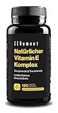 Natürlicher Vitamin-E-Komplex, Tocopherole & Tocotrienole, 120 Weiche Kapseln | mit Bio-Natives Olivenöl Extra | Vollspektrum |...
