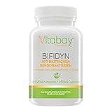 Vitabay Bifidyn 60 vegane Kapseln • 42 Mrd aktive Bakterienkulturen • Biotische Bifidobakterien • Mikroverkapselt •...