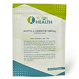 uHealth ACETYL-L-CARNITIN 1000 mg - 120 Kapseln, vegan und frei von jeglichen Farb- oder Konservierungsstoffen