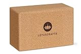 LOTUSCRAFTS Yogablock 100% Kork | Supra Grip beim Yoga & Dehnen | Yoga Block für Anfänger und Fortgeschrittene | Einzeln & im...