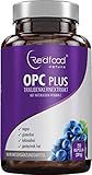 OPC Traubenkernextrakt • OPC Plus mit natürlichem Vitamin C • 180 Kapseln (5 Monatsvorrat) • 375 mg Traubenkernextrakt •...