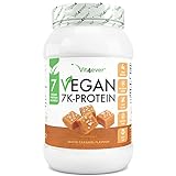 Vegan 7K Protein - 1kg - Salted Caramel - Rein pflanzliches Eiweißpulver mit Reis-, Mandeln-, Soja-, Erbsen-, Hanf-, Cranberry-,...
