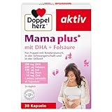 Doppelherz Mama plus mit DHA + Folsäure - wichtige Nährstoffe für Frauen mit Kinderwunsch, in der Schwangerschaft und in der...