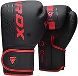 RDX Boxhandschuhe, Muay Thai Kickboxen Sparring, Maya Hide Leder KARA Boxing Gloves Männer Damen, Boxsack Punchinghandschuhe,...