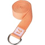 REEHUT Yogagurt Baumwolle Yoga Gurt Belt mit stabilem Verschluss aus 2 verstellbaren D-Ringen Langer Zubehör Hilfsmittel für...