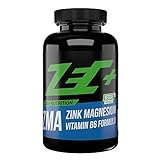 Zec+ Nutrition ZMA - 90 Kapseln, hochwertiger Komplex mit wertvollem Zink, Magnesium & Vitamin B6, Nahrungsergänzung Made in...