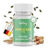 Vitabay Vitamin B3 Niacin 500 mg - 90 VEGANE Flush Free Niacinamide Kapseln - Vitamin B3 hochdosiert Niacinamide - Vitamin B3...