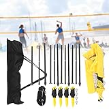 Beach Volleyball Net Set, Nylon Net Volleyball liefert verstellbares Eisenrohr mit Aufbewahrungstasche für Strand für Outdoor
