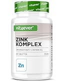 Zink 25 mg - 400 Tabletten - Premium: Zinkbisglycinat von Albion® + L-Histidin - Hohe Bioverfügbarkeit - Chelat-Komplex -...