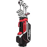 MACGREGOR Men's CG3000 Mens Golf Package Set & Golf Club Bag Set Golfschlägersets, Schwarz/Rot, One Size