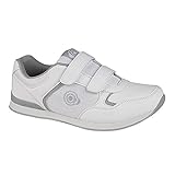 Dek Drive Herren Bowling-Schuhe mit Klettverschluss, im Sneaker-Stil (46 EU) (WeiÃŸ/Grau)