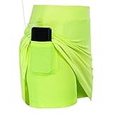 Athletic Skorts Damen-Röcke, knielanger Golfrock mit kurzen Röcken für Sport, Laufen, Activewear-Rock (Apple Green, 2XL)