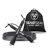 Beast Gear Springseil für Erwachsene - Fitness-Speed-Rope für Ausdauer, Abnehmen Indoor-/Outdoor-Sprungseil zum Boxen, Sport,...