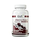 Health+ Cherry Power - 90 Kirschextrakt-Kapseln, 550 mg Cherry Pure aus der Montmorency Kirsche, hochdosiert und reich an...