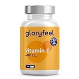 Vitamin E 210 Kapseln - 400 IE bioaktives Vitamin E pro Kapsel - Hochdosiert für 7 Monate Versorgung - Laborgeprüft und in...