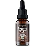 Schwarzer Knoblauch Extrakt Bio Flüssig - 15 ml - Hochdosiert mit 600 mg S-Allylcystein - Ohne Alkohol - 100% fermentierter...