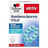 Doppelherz Aminosäuren Vital - 12 Eiweiß-Bausteine, darunter alle 9 essentiellen Aminosäuren, für Sportler und körperlich...