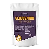 GLUCOSAMIN HCL Pulver - 500g - Reines, hochwertiges Pulver ohne Zusatzstoffe - auch für Tiere (Pferd, Hund, Katze) geeignet -...