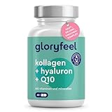 Kollagen + Coenzym Q10 + Hyaluronsäure - Premium: Marine Collagen - Mit Zink, Magnesium, Vitamin B12, D3, A & C - 60 Kapseln -...