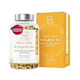 Vitamin D3 Hochdosiert Depot 5000 IU 365 Kapseln - Vitamin D3 5000 IE mit kaltgepresstem nativem Olivenöl Extra für optimale...