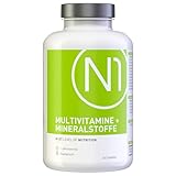 N1 Multivitamin Tabletten hochdosiert - Alle Vitamine + Mineralien - 365 Tabl. Jahresvorrat - vegetarisch -...