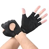 flintronic Fitness Handschuhe, Atmungsaktive Trainingshandschuhe mit Mikrofasergewebe, Rutschfester Silikon Gym Gloves...