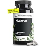 Vegane Hyaluronsäure – 500 mg Hyaluron/Kapsel – 90 Kapseln für 3 Monate – 500–700 kDa – hochdosiert, ohne Zusätze –...