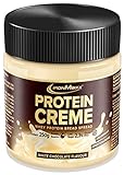 IronMaxx Protein Creme - White Chocolate 250g Glas | cremiger high protein Brotaufstrich | low carb, low sugar für eine gesunde...