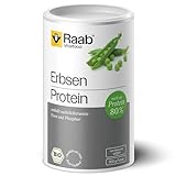 Raab Vitalfood Erbsen Protein Pulver Bio (300 g), 80% pflanzliches Protein, vegane Proteinquelle, reich an Eisen, enthält...