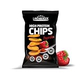 Layenberger High Protein Chips - viel Eiweiß, wenig Zucker, nicht frittiert, Single Pack (1x 75 g) - Paprika