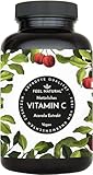 Acerola Kapseln - Natürliches Vitamin C hochdosiert - 180 vegane Kapseln im 6 Monatsvorrat - Ohne unerwünschte Zusätze -...