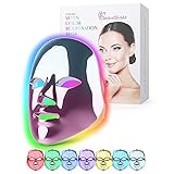 7 Farben LED Beauty Photonentherapie Maske, Beautlinks 7 In 1 Lichttherapie Gesichtsmaske, Lichtbehandlung Maske mit Smart Touch...