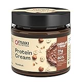 MaxiNutrition Protein Cream Haselnuss-Nougat 200g im Glas, Schokoladenaufstrich mit 21% Protein- und 24% Haselnussanteil, mit nur...