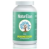 NaturElan Magnesium Hochdosierte Kapseln - 360 Kapseln(1 Jahr), 664mg davon 400mg elementares Magnesium pro Tagesdosis, Vegan, in...