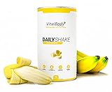 VitalBodyPLUS® DailyShake, Fresh Banana, 450 g, Mahlzeitenersatz-Shake zum Abnehmen, 15 Mahlzeiten, nur 250 kcal pro Shake,...
